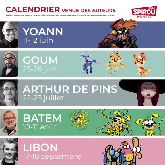 Rencontrez vos auteurs préférés au Parc Spirou